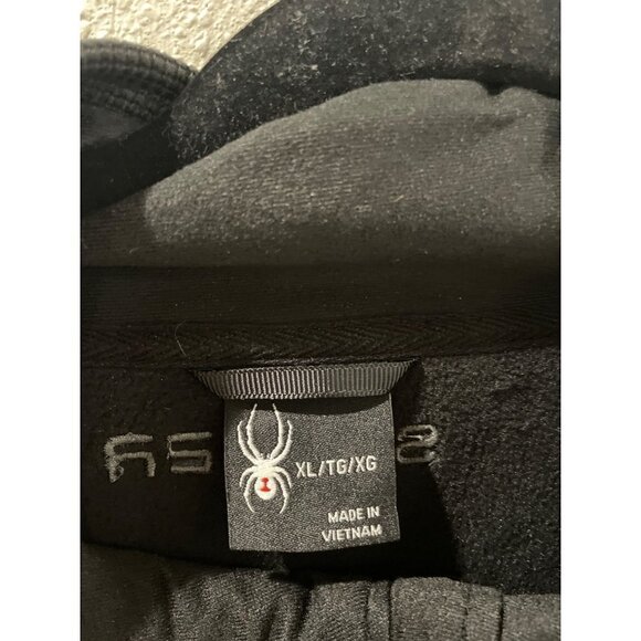 SPYDER MEN'S XL JACKET 1/4 ZIPPER BLACK POCKETS PULLOVER FLEECE LINED SIZE XL - Picture 3 of 7